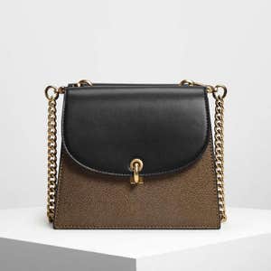 Charles & Keith Turn Lock Crossbody Bag