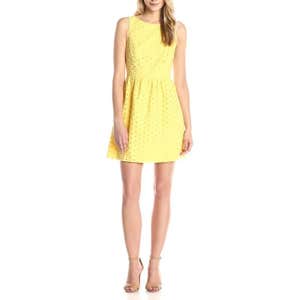 Kensie Daisy Dot Eyelet Dress