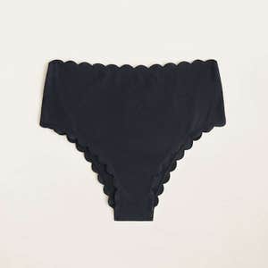 Mango Scalloped High-Waist Bikini Bottom