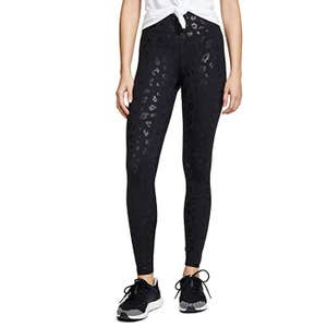 Terez Black Cheetah Foil Leggings
