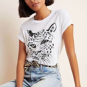 Clare V. for Anthropologie Leopard Graphic Tee