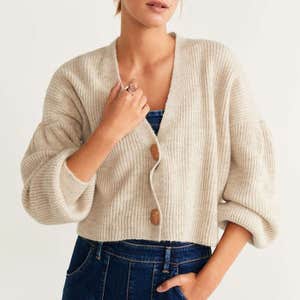 Mango Chunky Knit Cardigan