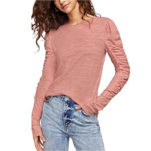 Free People Natasha Ruffle Sleeve Top