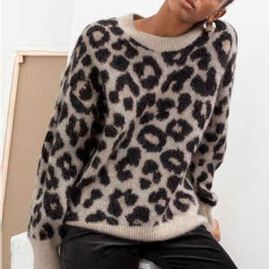 & Other Stories Oversized Leopard Sweater