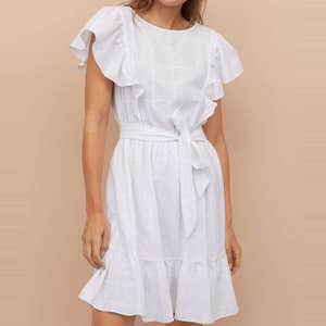 H&M Flounce-Trimmed Dress