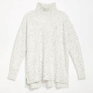 Loft Flecked Hi-Lo Tunic Sweater