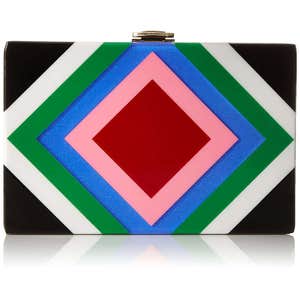 MILLY Diamond Square Box Clutch