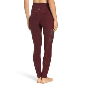 Beyond Yoga High Striped Mesh Leggings