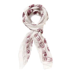 Alexander McQueen Skull Print Silk Scarf