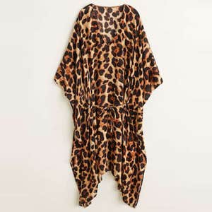 Mango Leopard Print Kaftan