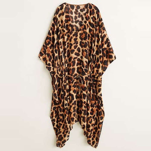 Mango Leopard Print Kaftan