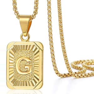 Trendsmax Initial Letter Pendant Necklace