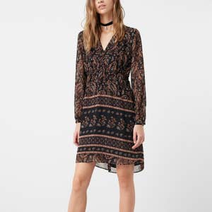 Mango Women's Flowy Print Dress