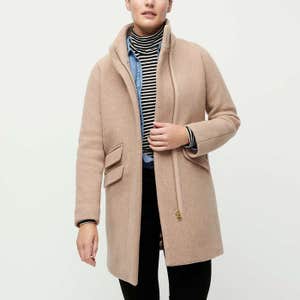 J.Crew Cocoon Coat In Italian Stadium-Cloth Wool