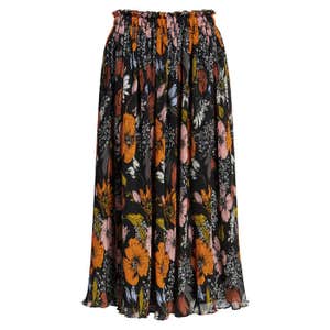 Crinkle Midi Skirt