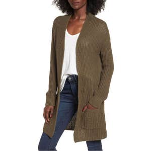 Trouve Lace-Up Back Cardigan