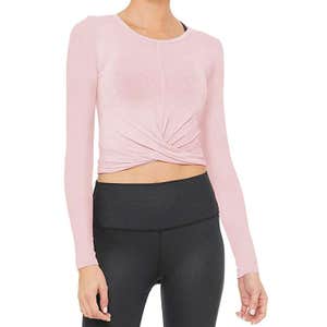 Bestisun Long Sleeve Yoga Crop Top