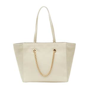 Cherry Suede And Leather Tote Bag