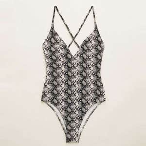 Mango Snake Print Swimsuit