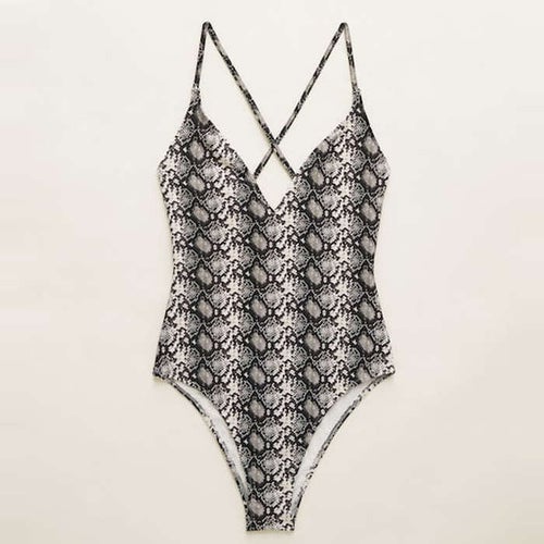 Mango Snake Print Swimsuit