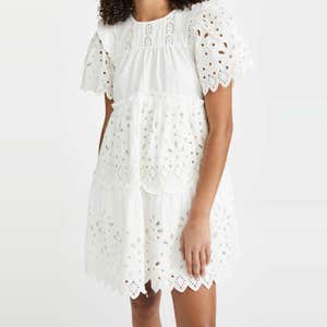 Sea Hazel Eyelet Tiered Dress
