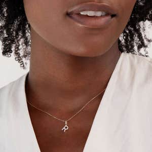 Mejuri Diamond Letter Pendant