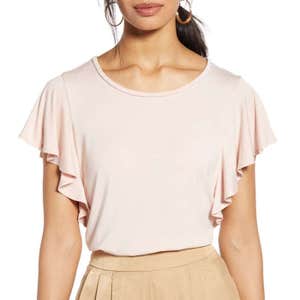 Halogen Flutter Sleeve Tee