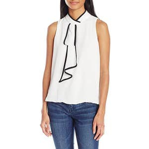 A. Byer Ruffle Bow Front Top