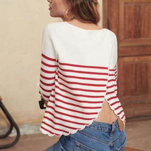 Sézane Corentine Stripped Jersey Jumper