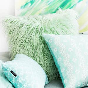 Ojia Mongolian Faux Fur Throw Pillow