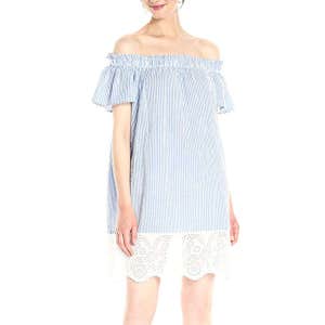 French Connection Belle Stripes Mix Dress