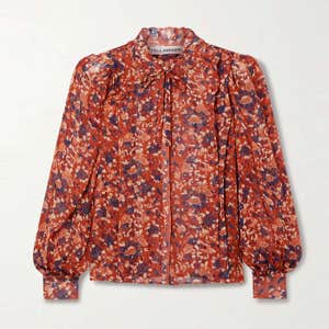 Ulla Johnson Edith Floral-Print Fil Coupe Silk And Lurex Blend Blouse