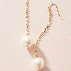 Victoria Six Pearl Chain Drop Earrings