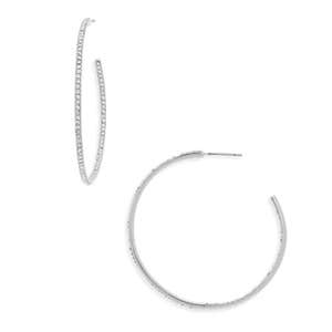 Nordstrom Medium Seamless Pavé Hoop Earrings