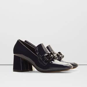 Mango Women's Patent Heeled Loafers