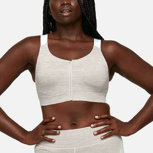 Outdoor Voices Zip Bra In Atmosphere