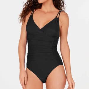 Calvin Klein Shirred One-Piece Swimsuit