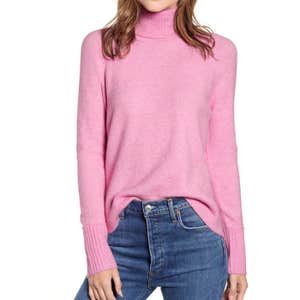 J.Crew Side Slit Supersoft Turtleneck Sweater