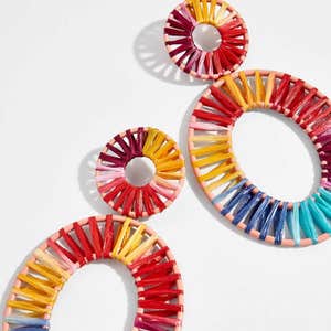 BaubleBar Kiera Raffia Statement Earrings