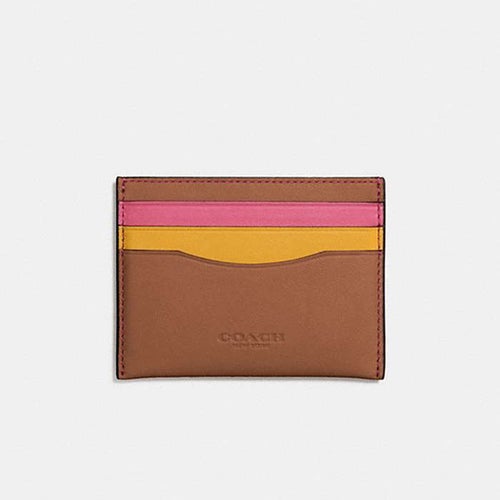 Coach Card Case In Colorblock