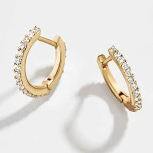 BaubleBar Niata 18k Gold Huggie Hoops