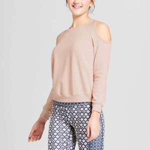 JoyLab Cold Shoulder Layering Sweatshirt