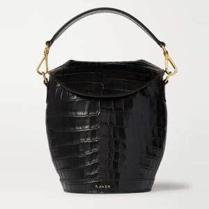 S.Joon Milk Pail Croc-Effect Leather Tote