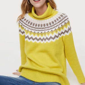 Loft Fairisle Turtleneck Sweater