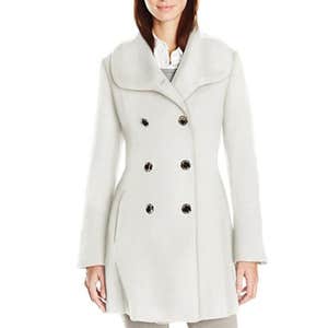 Jessica Simpson Bell Sleeve Basketweave Wool Coat