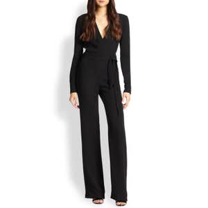 Diane von Furstenberg Margot Crepe Wrap Jumpsuit