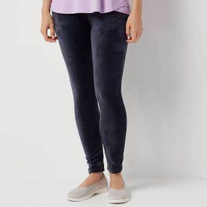 Cuddl Duds Double Plush Velour Leggings