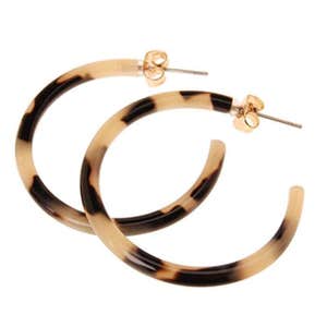 L. Erikson Skinny Medium Hoop Earrings