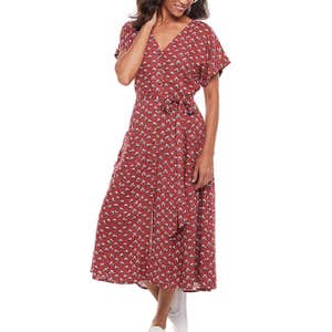 Sonoma Goods For Life + Now & Gen Linen-Blend Midi Shirtdress