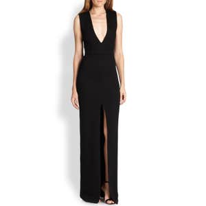 Alice + Olivia Kahlo V-Neck Jersey Maxi